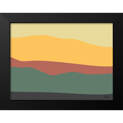 A Game with Abstract Shapes XXXII Black Modern Wood Framed Art Print by Medeiros, Celito