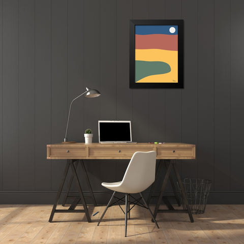 A Game with Abstract Shapes XXXIV Black Modern Wood Framed Art Print by Medeiros, Celito