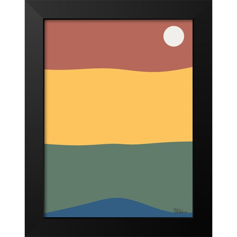 A Game with Abstract Shapes XXXV Black Modern Wood Framed Art Print by Medeiros, Celito