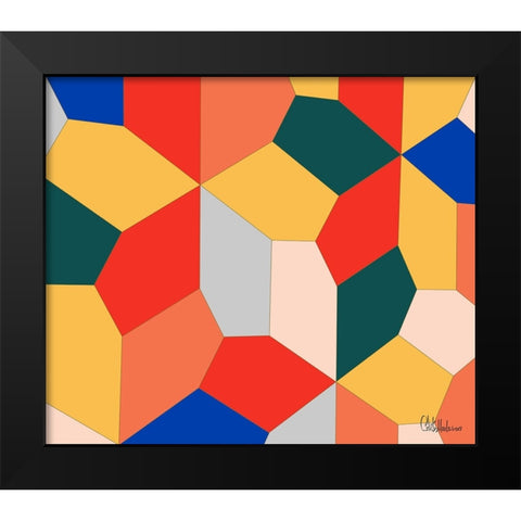 A Game with Abstract Shapes XXXVII Black Modern Wood Framed Art Print by Medeiros, Celito