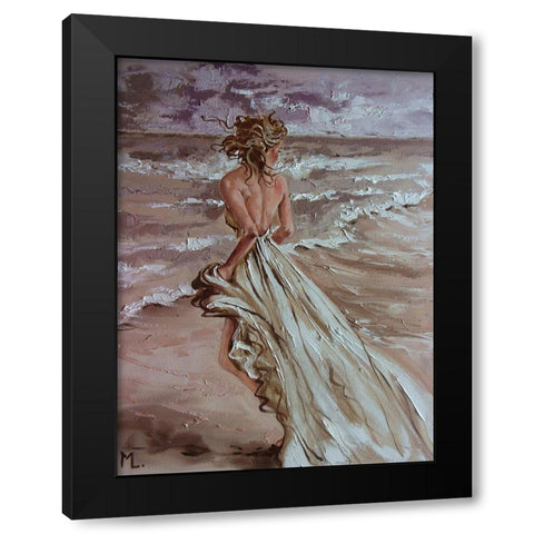A Dream Black Modern Wood Framed Art Print by Luniak, Monika