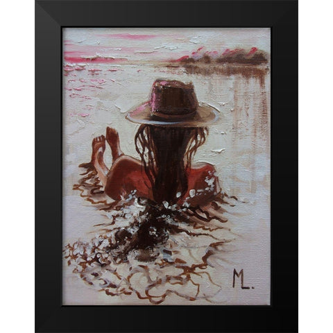 Evening Black Modern Wood Framed Art Print by Luniak, Monika