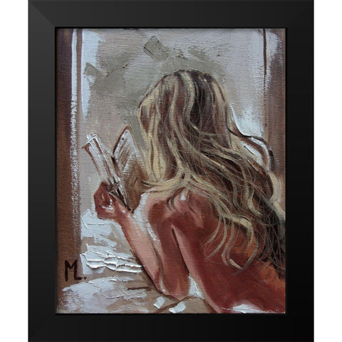 Good Book Black Modern Wood Framed Art Print by Luniak, Monika