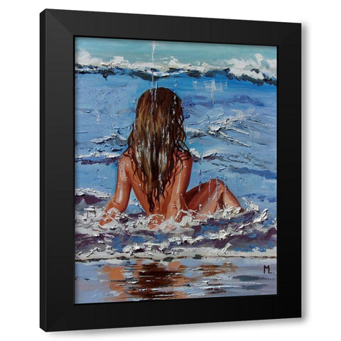 Sunny Day Black Modern Wood Framed Art Print by Luniak, Monika