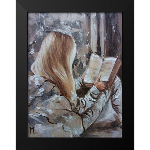 I Like Read Books Black Modern Wood Framed Art Print by Luniak, Monika