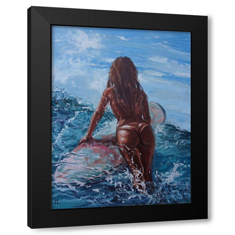 Californian Day Black Modern Wood Framed Art Print with Double Matting by Luniak, Monika