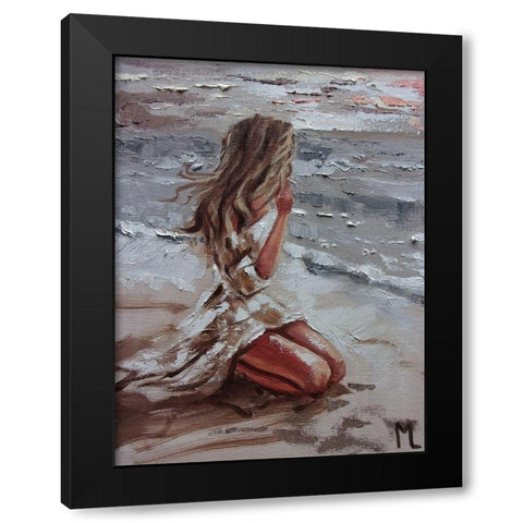 Summer Day Black Modern Wood Framed Art Print by Luniak, Monika