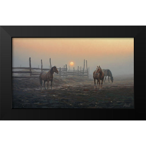 Wake Up Black Modern Wood Framed Art Print by Adamov, Alexey