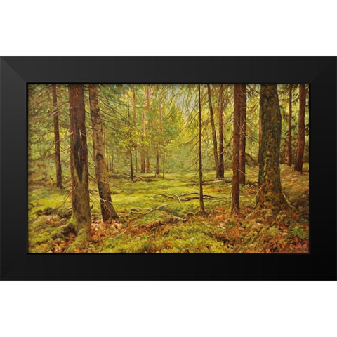 In the Wood Black Modern Wood Framed Art Print by Adamov, Alexey