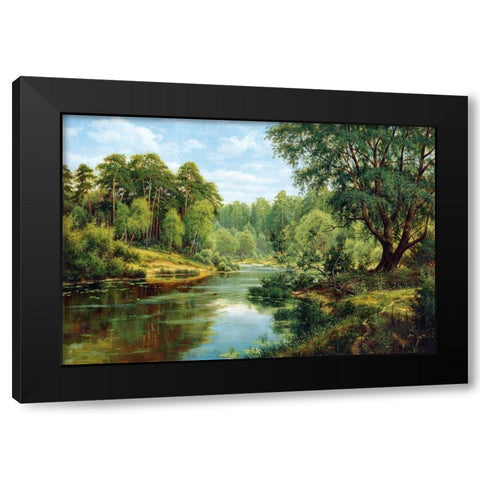 Russian Landscapes I Black Modern Wood Framed Art Print with Double Matting by Davutov, Ilfat