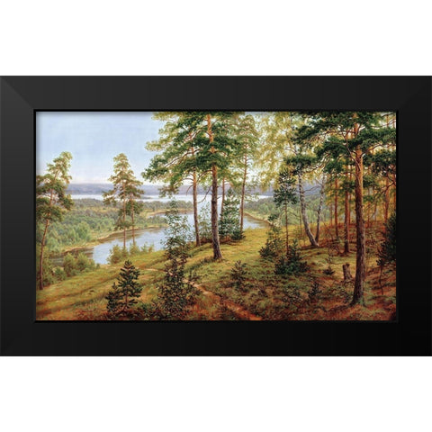 Russian Landscapes I Black Modern Wood Framed Art Print by Davutov, Ilfat