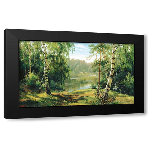 Russian Landscapes I Black Modern Wood Framed Art Print with Double Matting by Priscepa, Igor