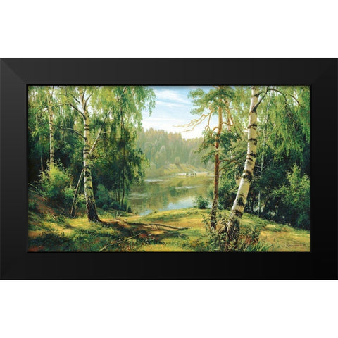 Russian Landscapes I Black Modern Wood Framed Art Print by Priscepa, Igor