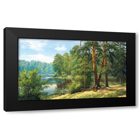 Russian Landscapes I Black Modern Wood Framed Art Print with Double Matting by Priscepa, Igor
