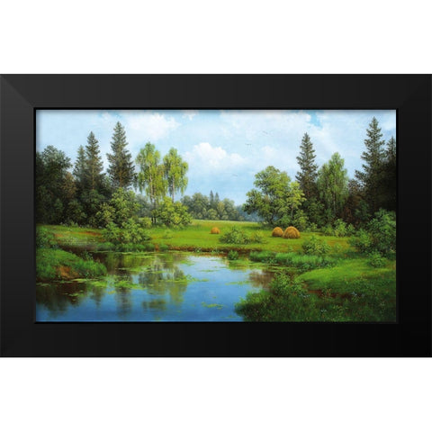 Russian Landscapes I Black Modern Wood Framed Art Print by Babicev, Vjaceslav