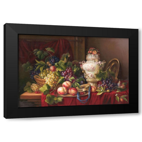 Still Life with Fruits II Black Modern Wood Framed Art Print by Viktoria