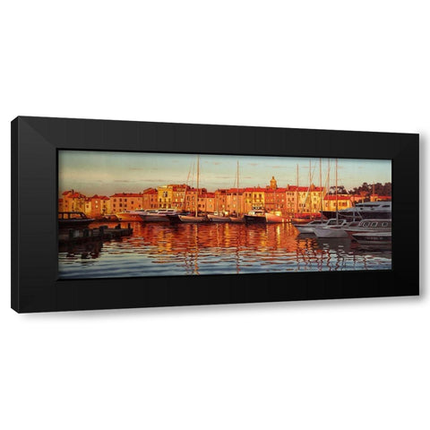 Rays by Sunset Black Modern Wood Framed Art Print with Double Matting by Adamov, Alexey