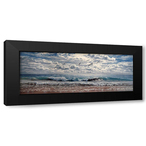 The Silver See Black Modern Wood Framed Art Print with Double Matting by Adamov, Alexey