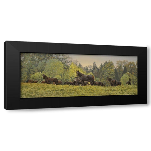 September Black Modern Wood Framed Art Print with Double Matting by Adamov, Alexey