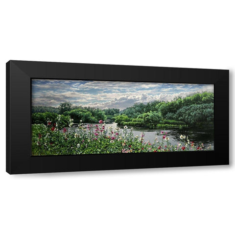After the Rain Black Modern Wood Framed Art Print by Adamov, Alexey
