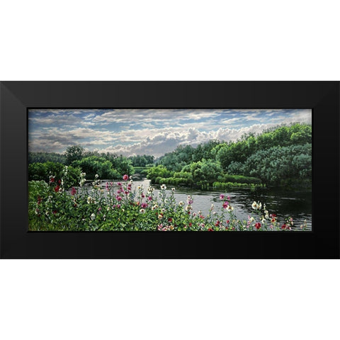After the Rain Black Modern Wood Framed Art Print by Adamov, Alexey
