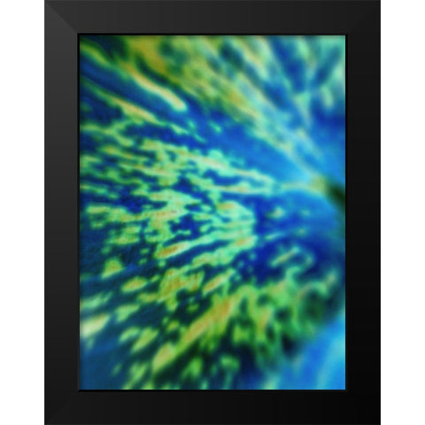 Yellow Spatter Black Modern Wood Framed Art Print by Grayscale