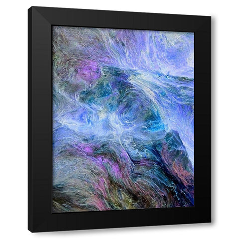Lava Storm I Black Modern Wood Framed Art Print by Grayscale