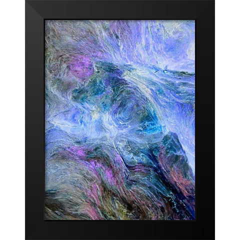 Lava Storm I Black Modern Wood Framed Art Print by Grayscale