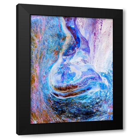 Lava Storm III Black Modern Wood Framed Art Print with Double Matting by Grayscale