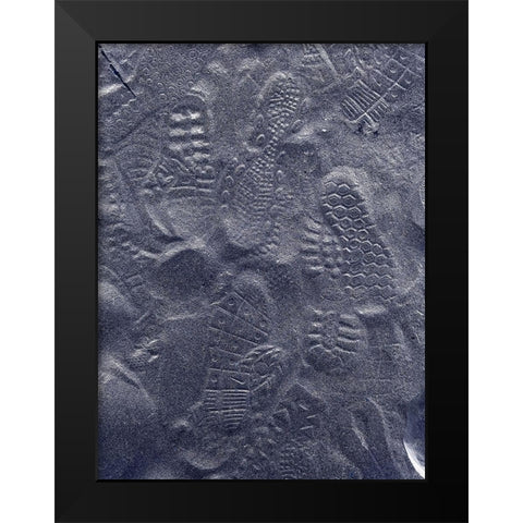 Sand Prints I Black Modern Wood Framed Art Print by Grayscale