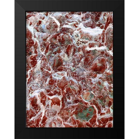 Red Texture II Black Modern Wood Framed Art Print by Grayscale