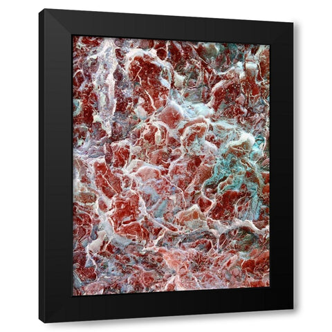 Red Texture III Black Modern Wood Framed Art Print with Double Matting by Grayscale