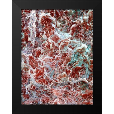 Red Texture III Black Modern Wood Framed Art Print by Grayscale