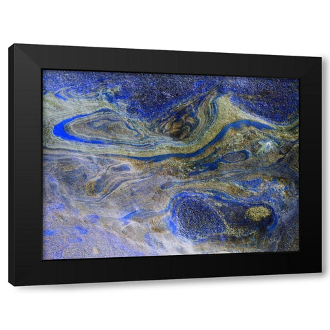 Inverted Sand V Black Modern Wood Framed Art Print with Double Matting by Grayscale
