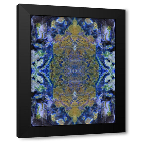 Sand Medallion I Black Modern Wood Framed Art Print with Double Matting by Grayscale