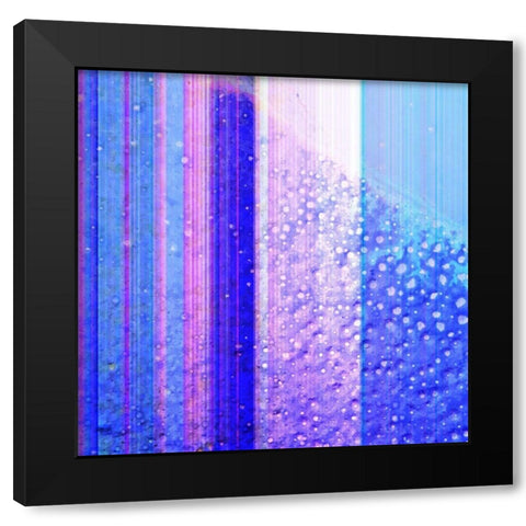 BioStripes I Black Modern Wood Framed Art Print with Double Matting by Grayscale