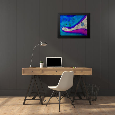 Bio Rainbow Ib Black Modern Wood Framed Art Print by Grayscale