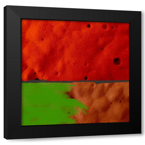 Texture Block I Black Modern Wood Framed Art Print with Double Matting by Grayscale