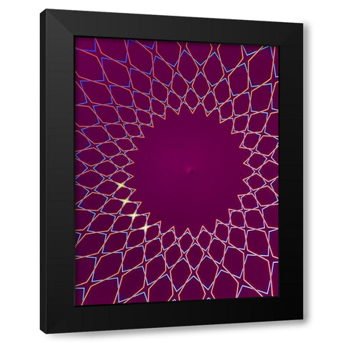 Purple Diamonds I Black Modern Wood Framed Art Print with Double Matting by Grayscale