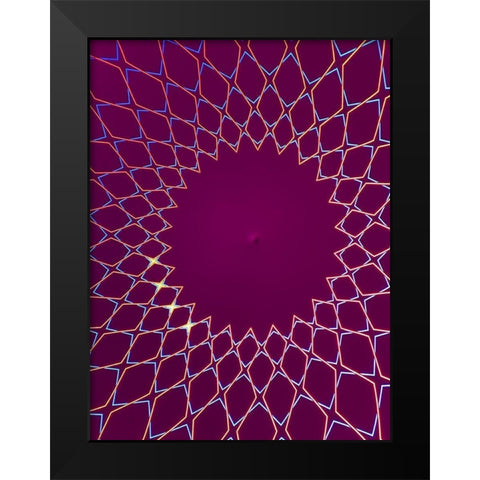 Purple Diamonds I Black Modern Wood Framed Art Print by Grayscale
