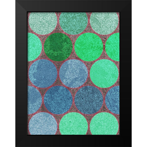 Circle Textures III Black Modern Wood Framed Art Print by Grayscale