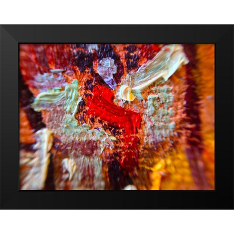 Paint Closeup IV Black Modern Wood Framed Art Print by Grayscale