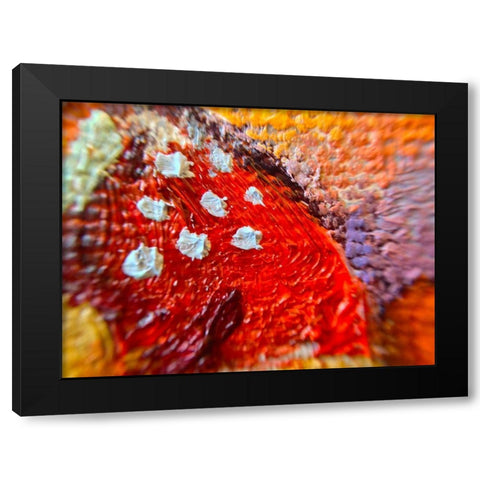Paint Closeup V Black Modern Wood Framed Art Print with Double Matting by Grayscale