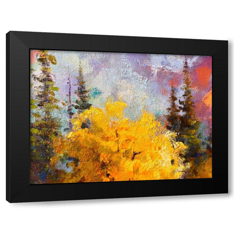 Paint Closeup XI Black Modern Wood Framed Art Print by Grayscale