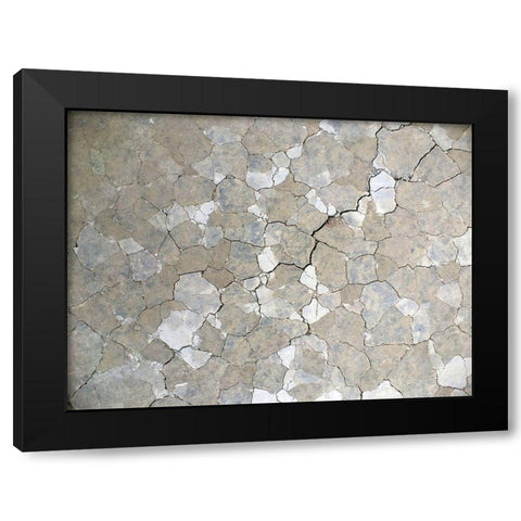 Parched Earth I Black Modern Wood Framed Art Print with Double Matting by Grayscale