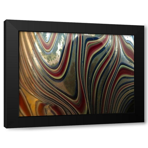 Candy Stripes I Black Modern Wood Framed Art Print by Grayscale
