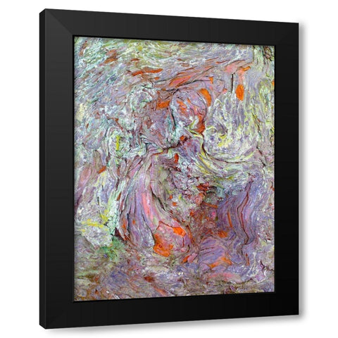 Bark Lava I Black Modern Wood Framed Art Print with Double Matting by Grayscale