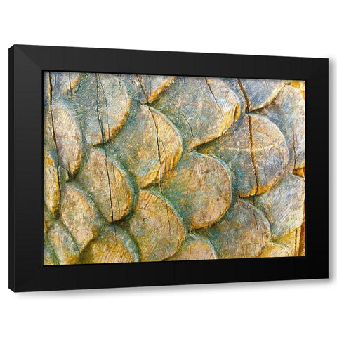 Wooden Scales I Black Modern Wood Framed Art Print by Grayscale