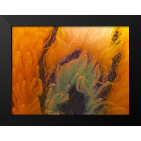 Orange Furry II Black Modern Wood Framed Art Print by Grayscale
