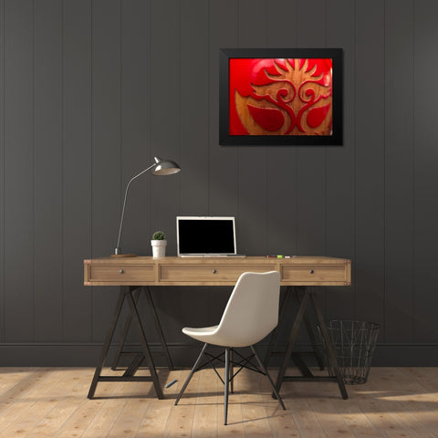 Luchador I Black Modern Wood Framed Art Print by Grayscale